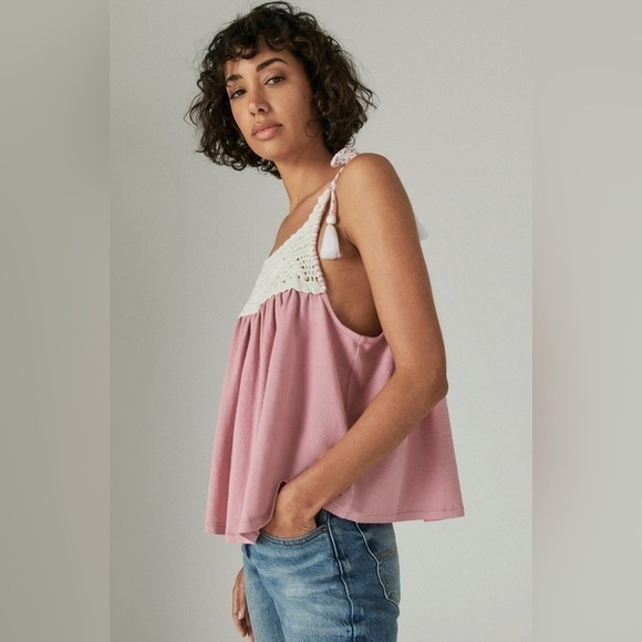 NWT Lucky Brand Crochet Tank in S,M - Picture 2 of 4